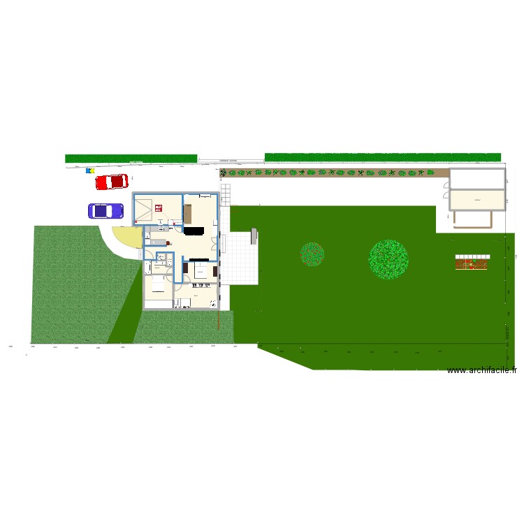 MA MAISON et son jardin 2. Plan de 8 pièces et 124 m2