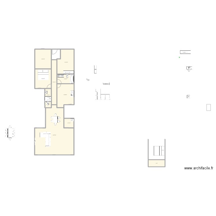 Appartement 3e 3. Plan de 11 pièces et 123 m2