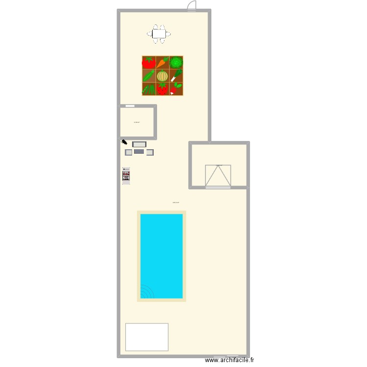 MAISON PAPA. Plan de 3 pièces et 341 m2