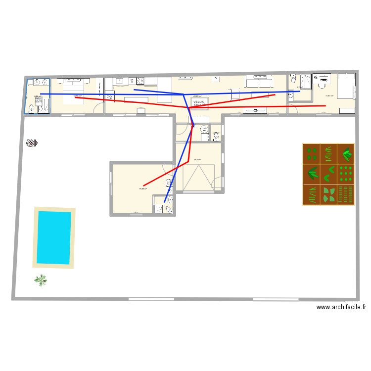 Longère jardin 3. Plan de 0 pièce et 0 m2