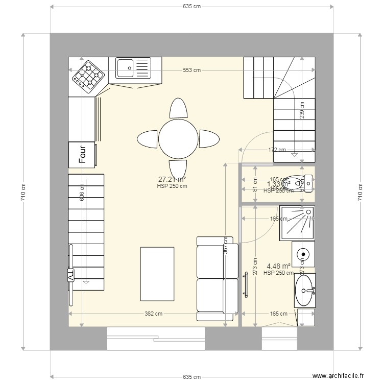 Sci Floreca projet étage. Plan de 0 pièce et 0 m2