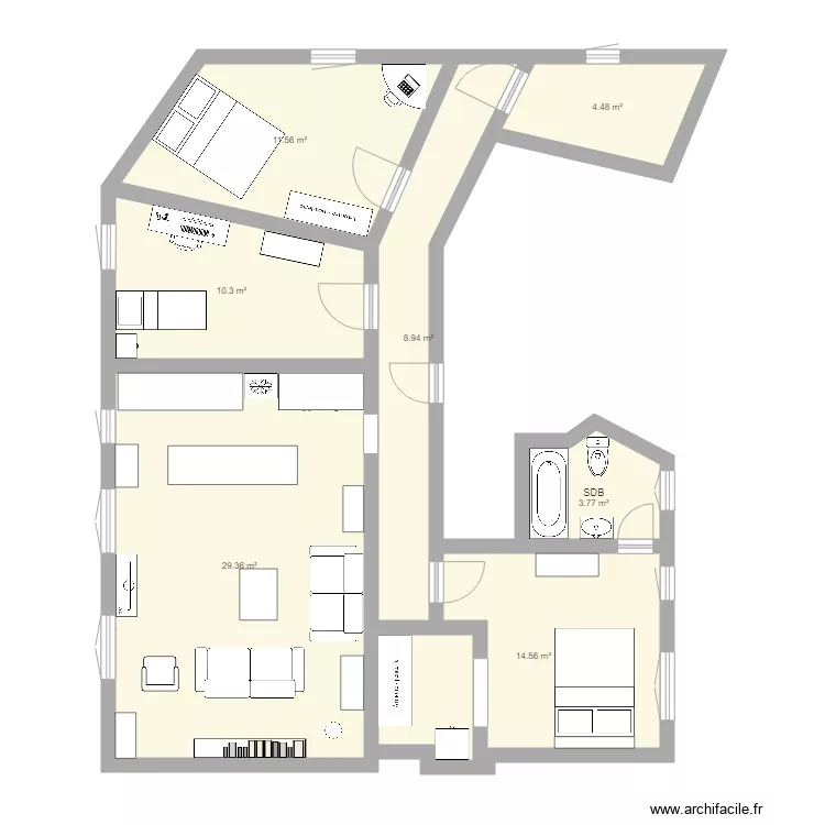 APPART ENTIER. Plan de APPART ENTIER. Plan de