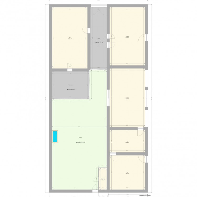 Plan masse Villa Chateau. Plan de 0 pièce et 0 m2