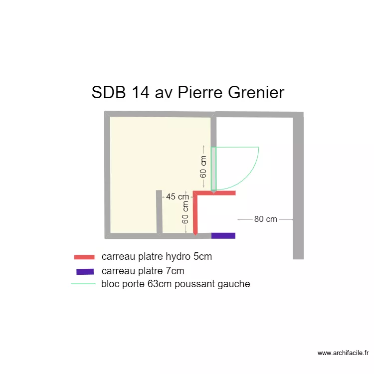 14 PIERRE GRENIER MACONNERIE. Plan de 