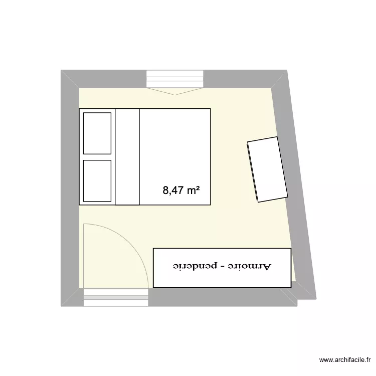 chambre appart. Plan de 