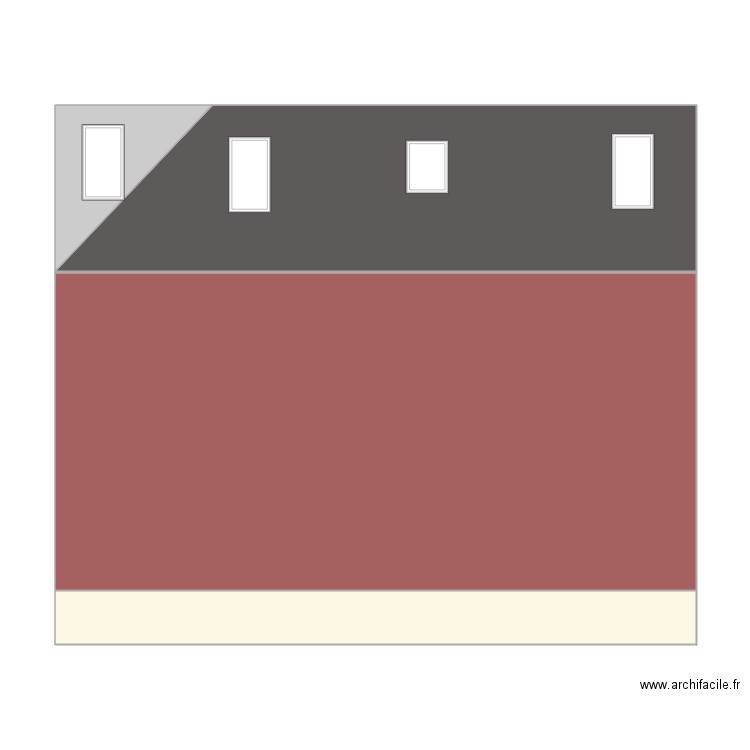 Plan facade SUD et toiture Après. Plan de 0 pièce et 0 m2