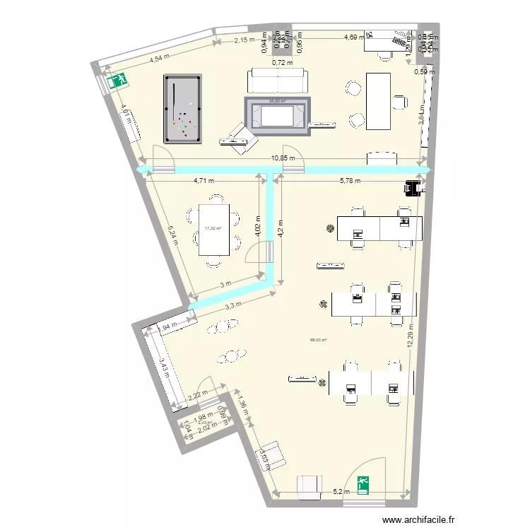 plan bureaux. Plan de 