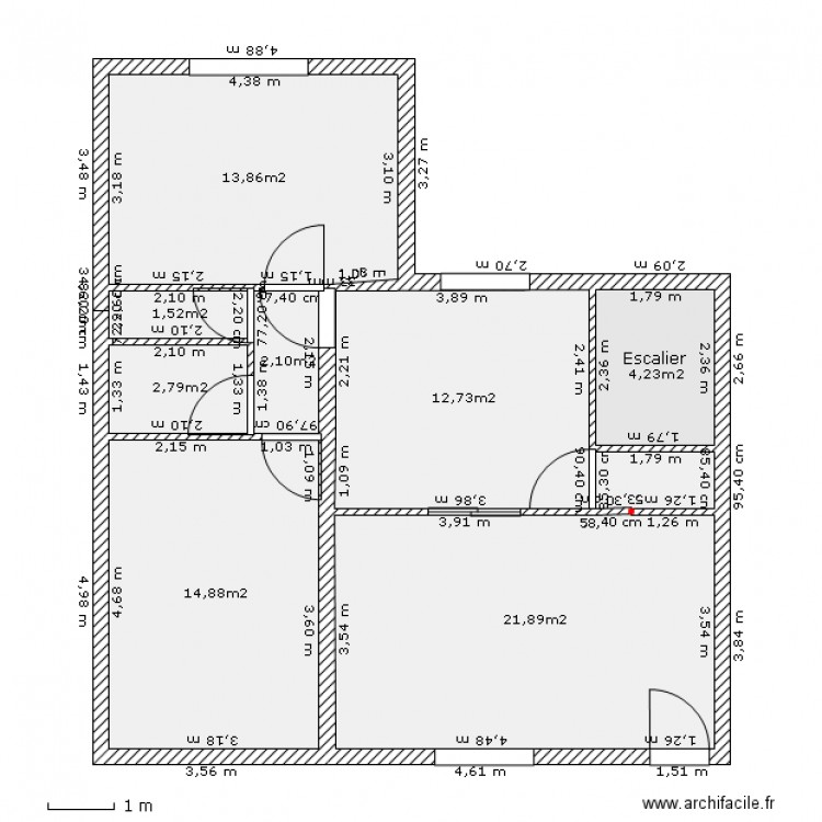 RDC scenario 1. Plan de 0 pièce et 0 m2