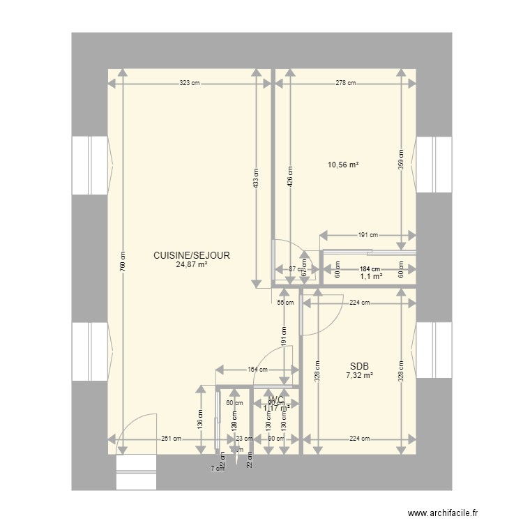 R1 DROITE T2. Plan de 0 pièce et 0 m2