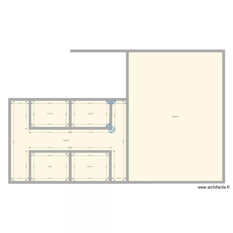 ecurie hangar. Plan de 