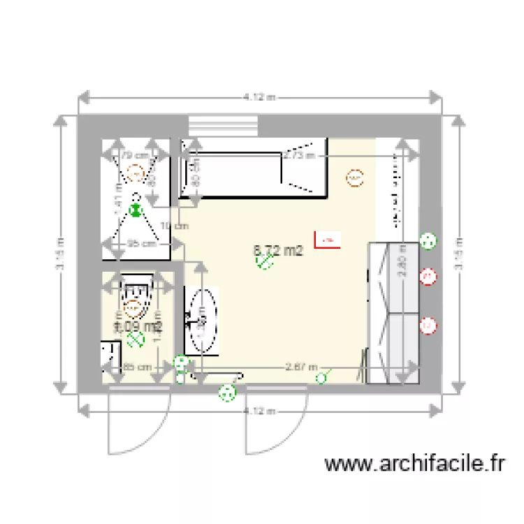 projet SDB avec buanderie version 5. Plan de 