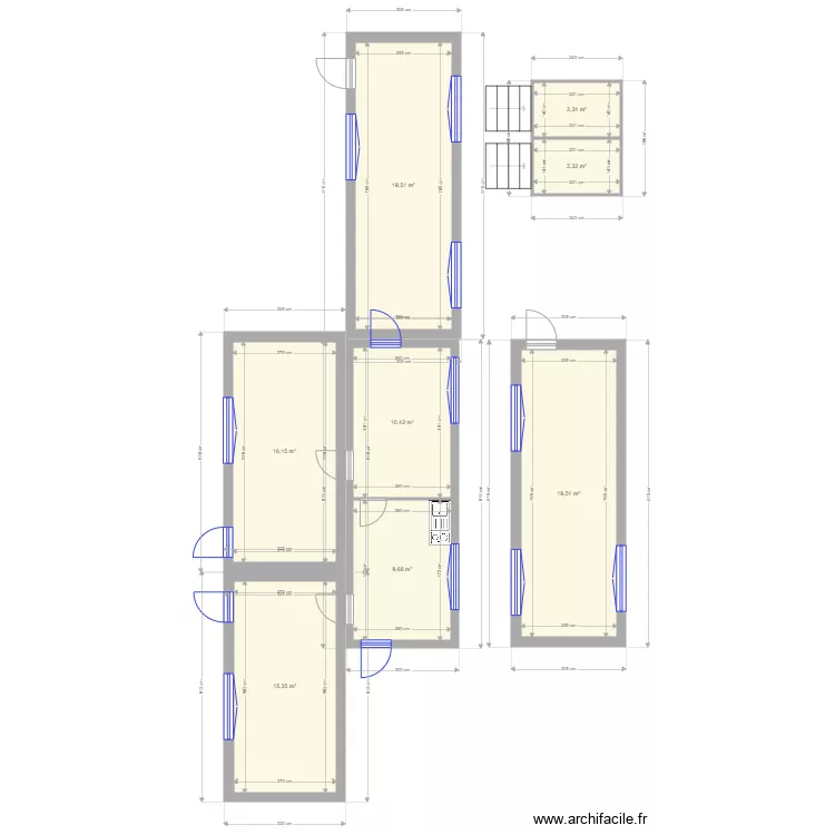 Centre Andre Focant avec WC Cuve. Plan de 