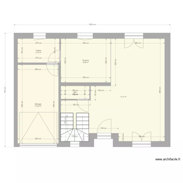 seillier  rdc bis. Plan de 