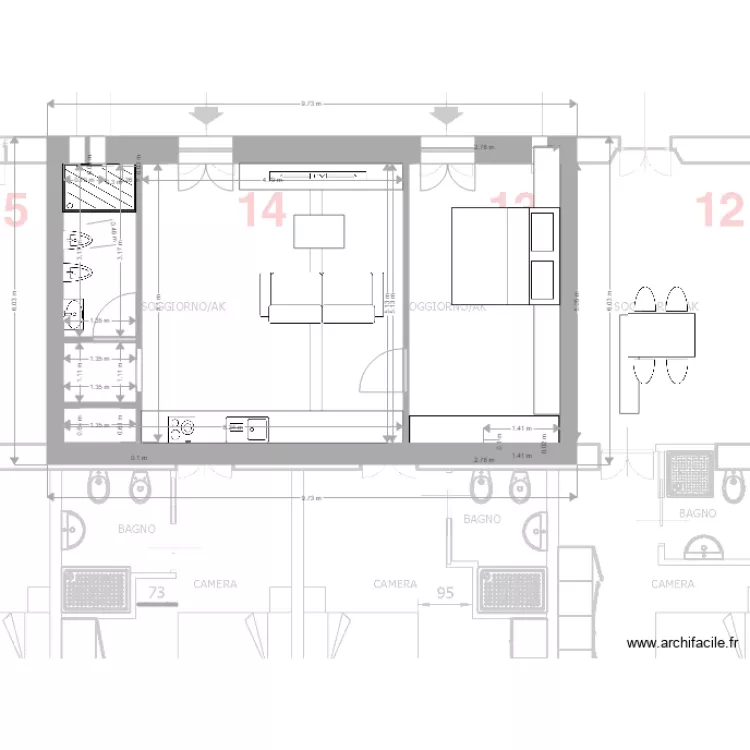 13 bis NUOVO. Plan de 