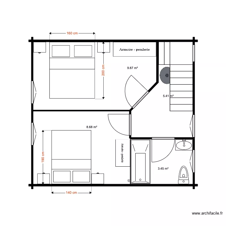 Etage Chalet 28 M 4. Plan de 