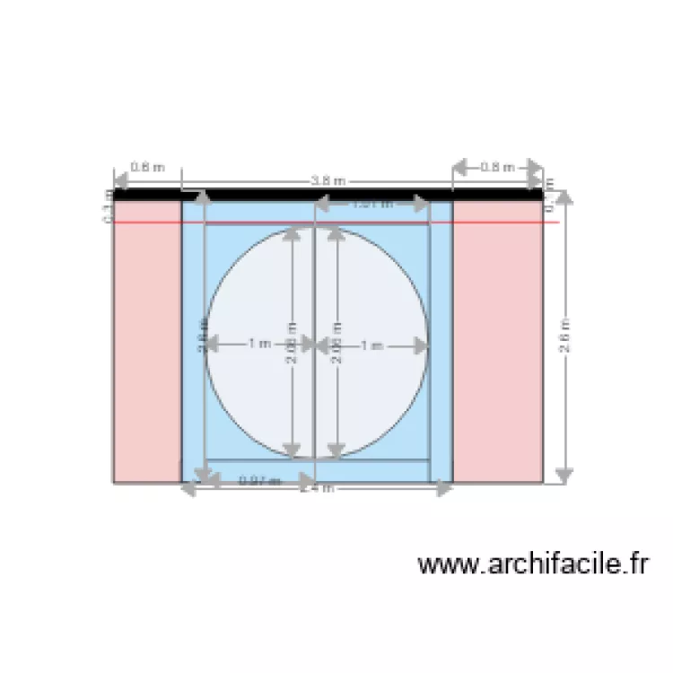 porte separation salon v2. Plan de 