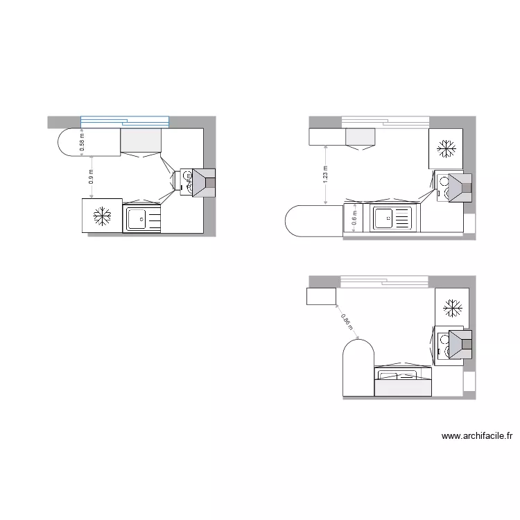 cuisine anex . Plan de 