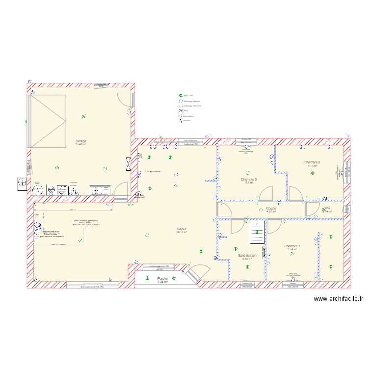 Maison David Mélanie Electricité. Plan de 0 pièce et 0 m2