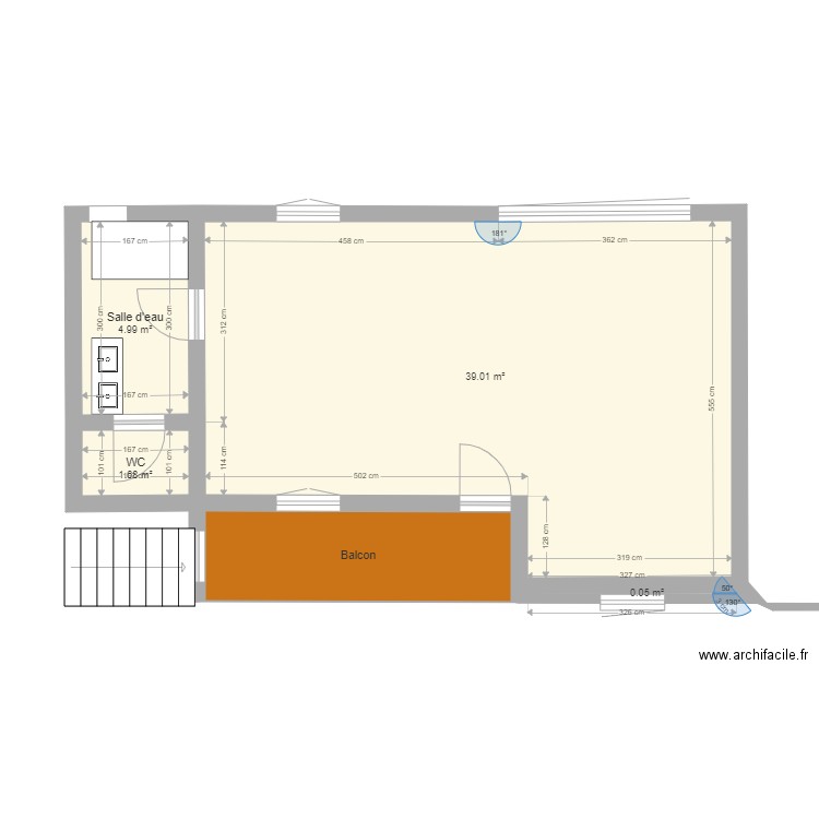 1er niveau PROJET MATH PAS CHAMBRE EN BAS. Plan de 0 pièce et 0 m2