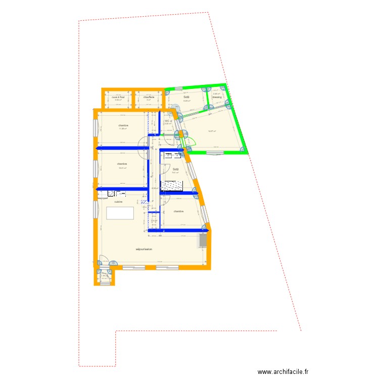 LP Gardanne. Plan de 13 pièces et 119 m2