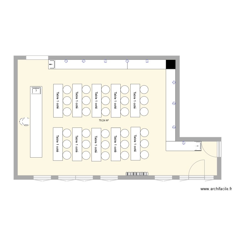 Salle de classe. Plan de 0 pièce et 0 m2