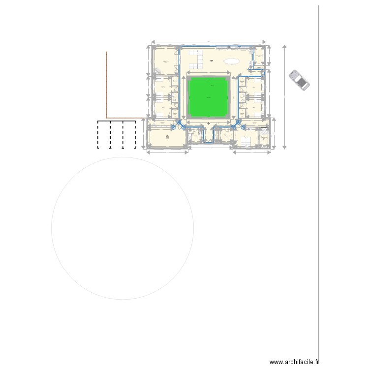 Carré jardin central 2. Plan de 0 pièce et 0 m2