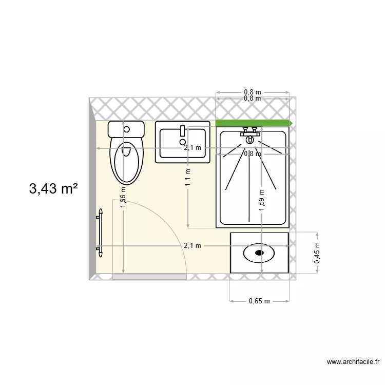 Logement Amah. Plan de 