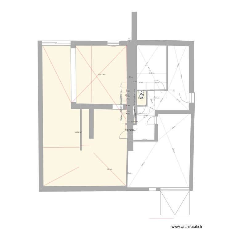 DANIEL PROJET 5. Plan de 6 pièces et 77 m2