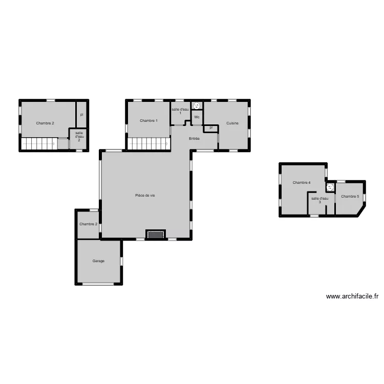 Banzet Amiante. Plan de 14 et 57 m² Banzet Amiante. Plan de 14 et 57 m²