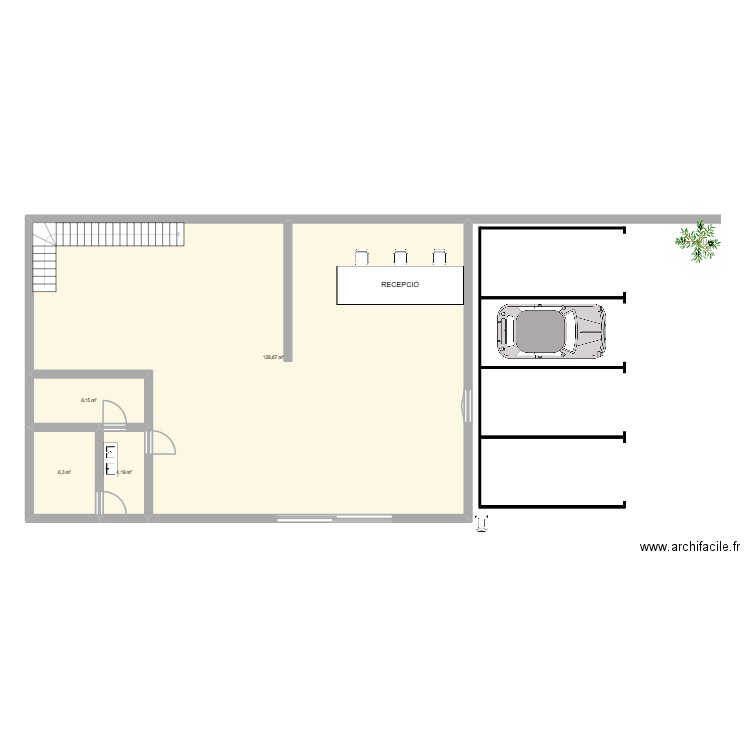 FOL. Plan de 4 pièces et 145 m2