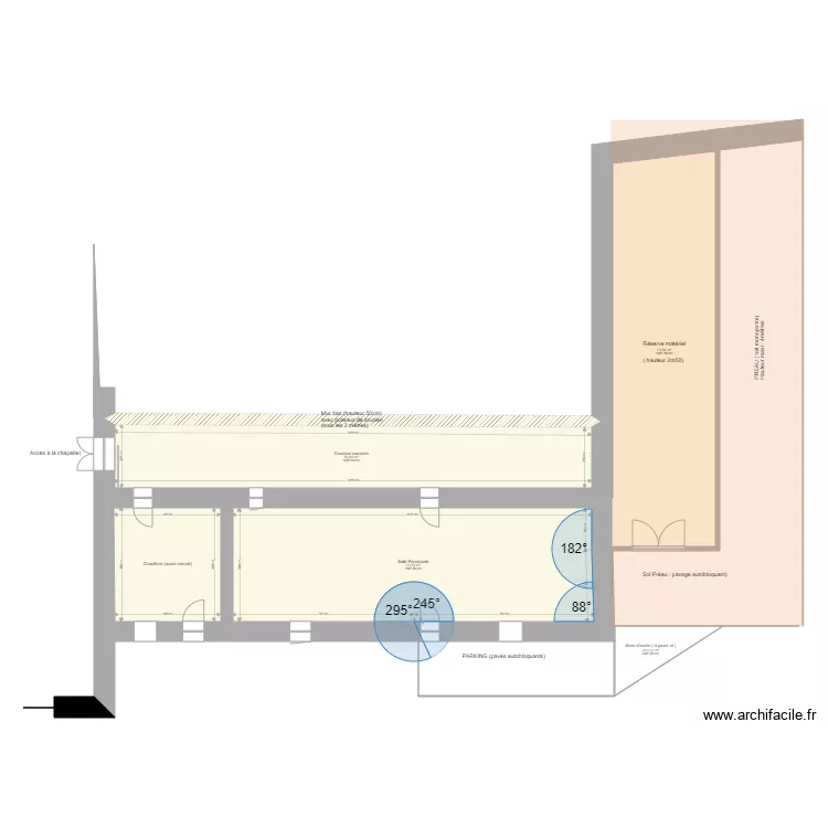 Le Prieuré II Salle Paroissiale. Plan de Le Prieuré II Salle Paroissiale. Plan de