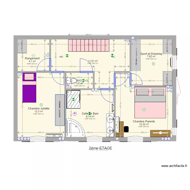 maison crest. Plan de 