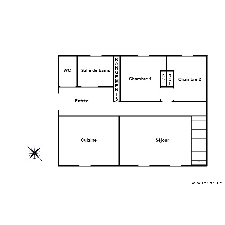 Premier niveau CAZENAVE. Plan de 0 pièce et 0 m2