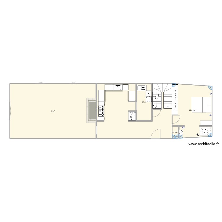Kermelgan meubl&eacute;. Plan de 0 pièce et 0 m2