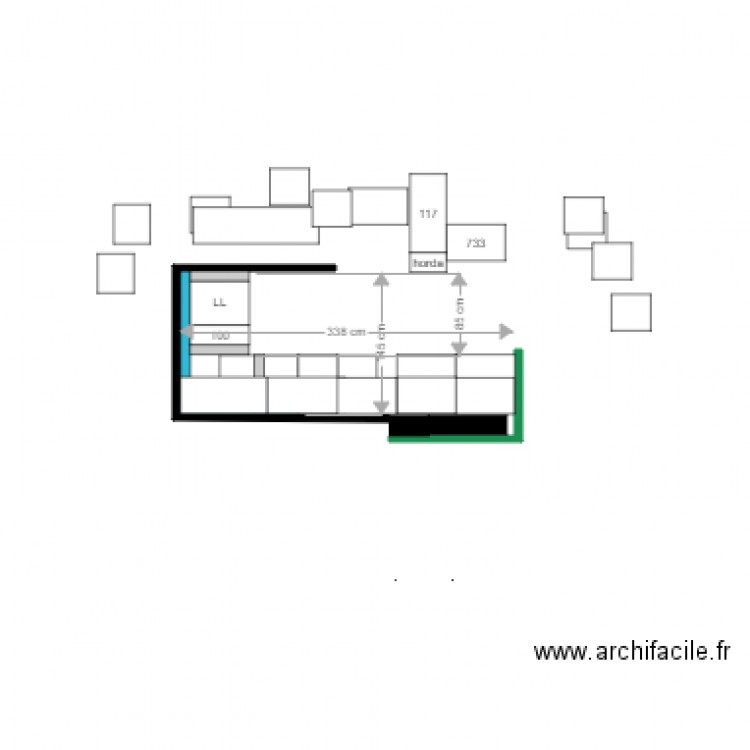 BOURET PROJET colonne lave vaisselle. Plan de 0 pièce et 0 m2