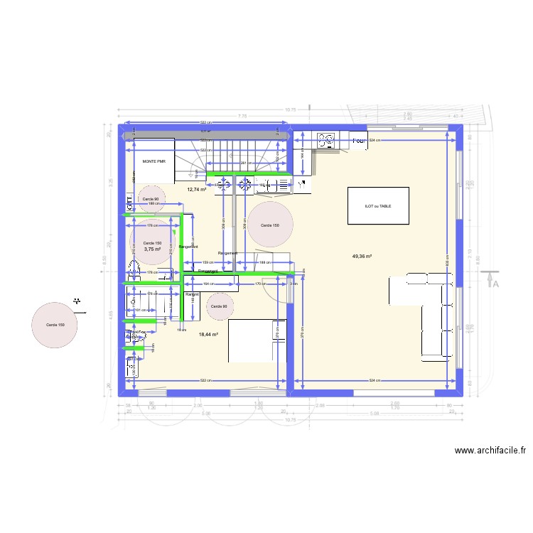 VILLA 1 modification 3 du 28 07 2023. Plan de 5 pièces et 84 m2