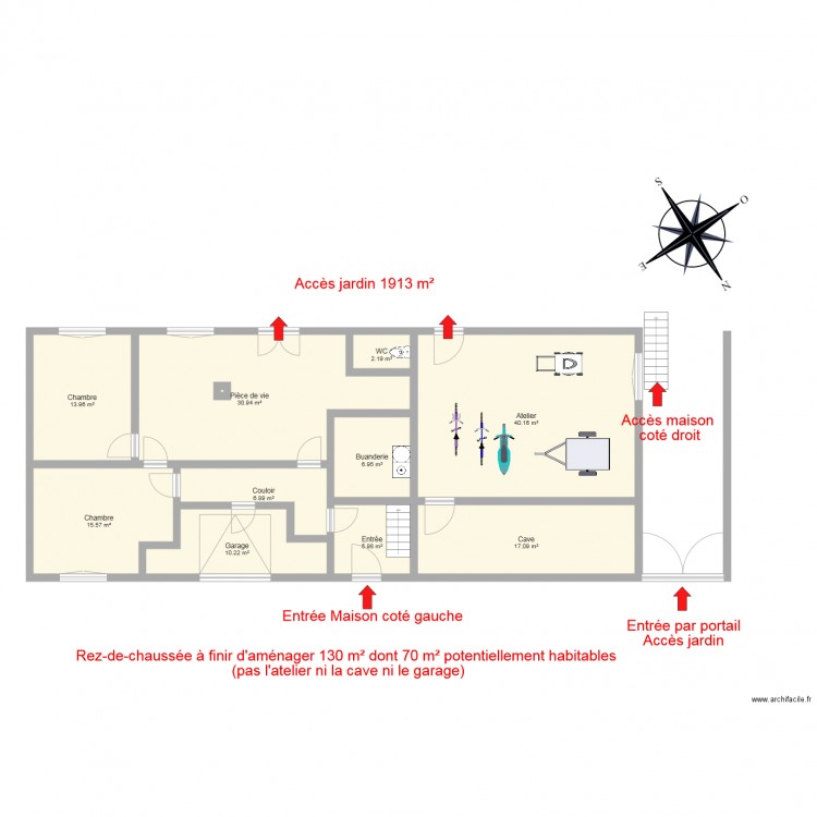 FEISTHAMMEL. Plan de 0 pièce et 0 m2