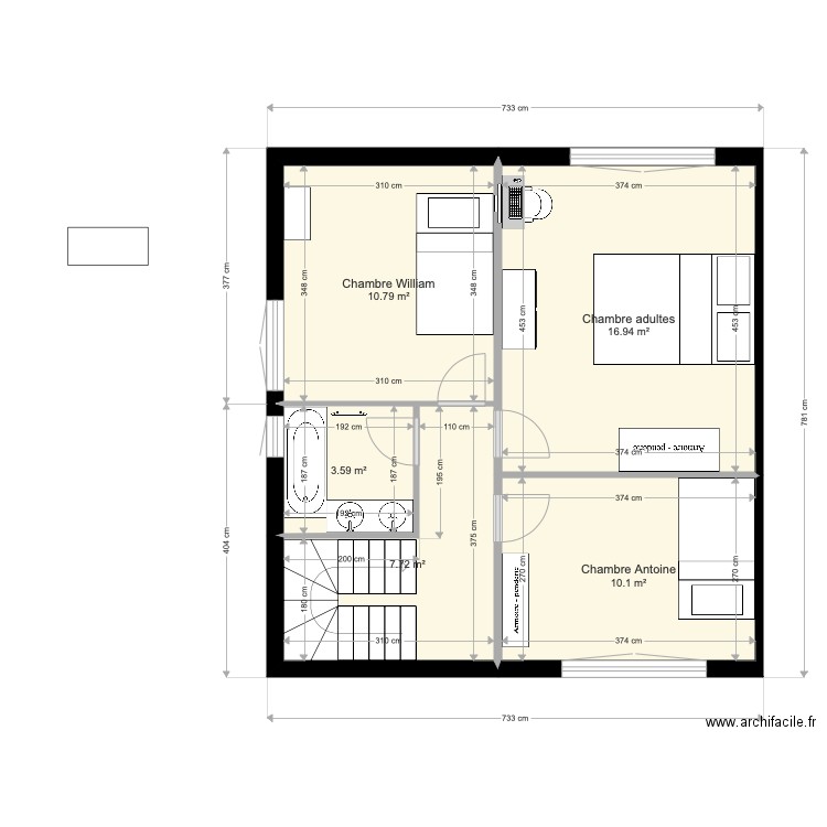 Etage. Plan de 0 pièce et 0 m2