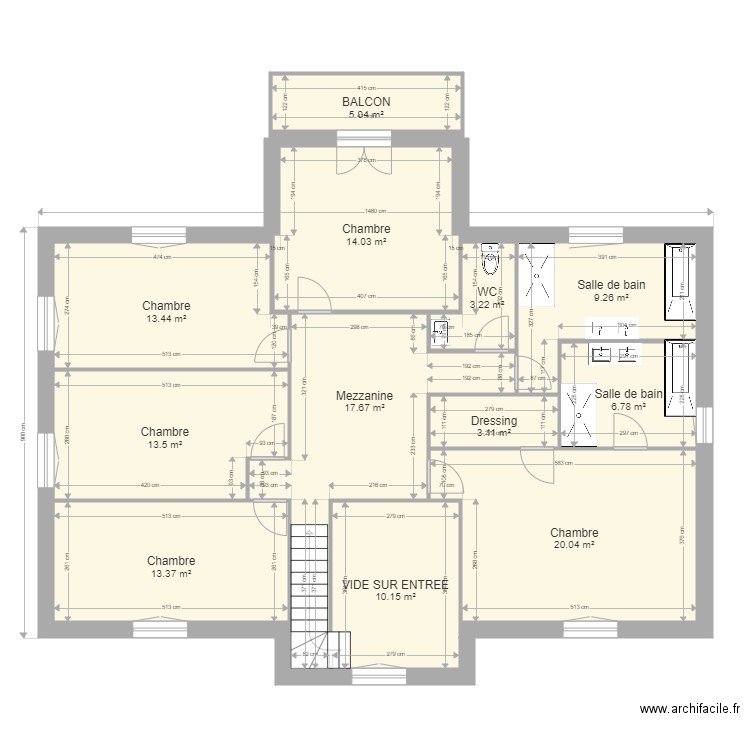 fossi etage 3. Plan de 0 pièce et 0 m2