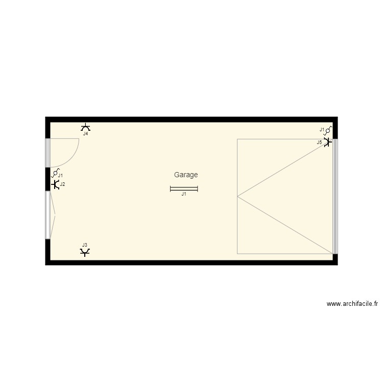 Schéma mickael 4. Plan de 1 pièce et 17 m2