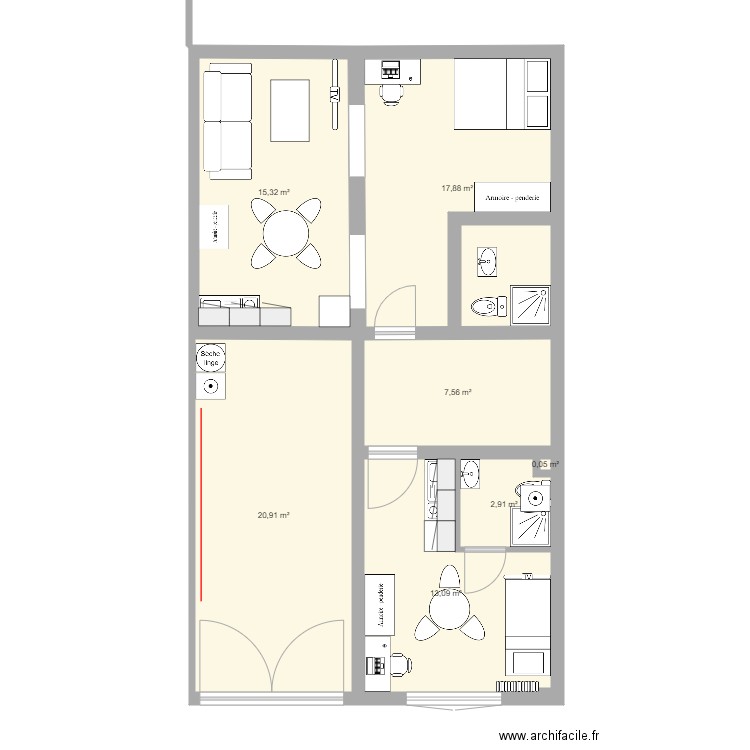 RDC variante. Plan de 0 pièce et 0 m2