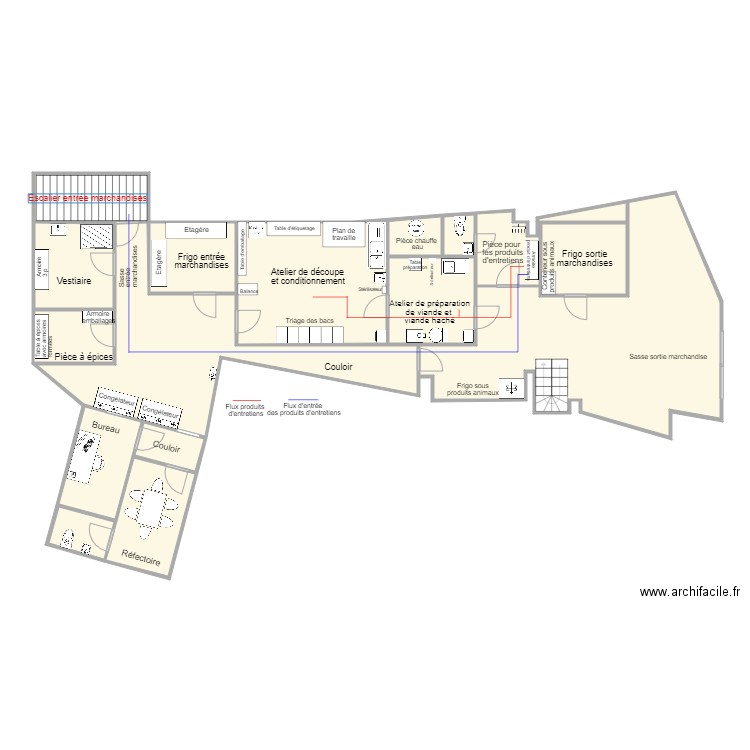Flux produits d entretiens. Plan de 0 pièce et 0 m2
