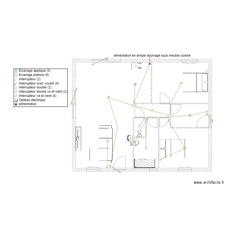 coco eclairage 4. Plan de 6 pièces et 74 m2