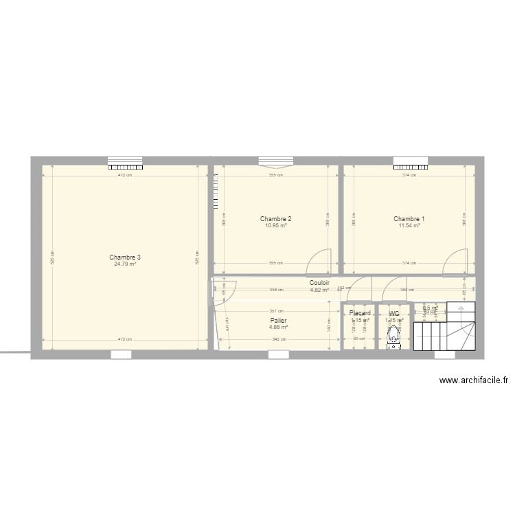 Maison 1er étage. Plan de 0 pièce et 0 m2