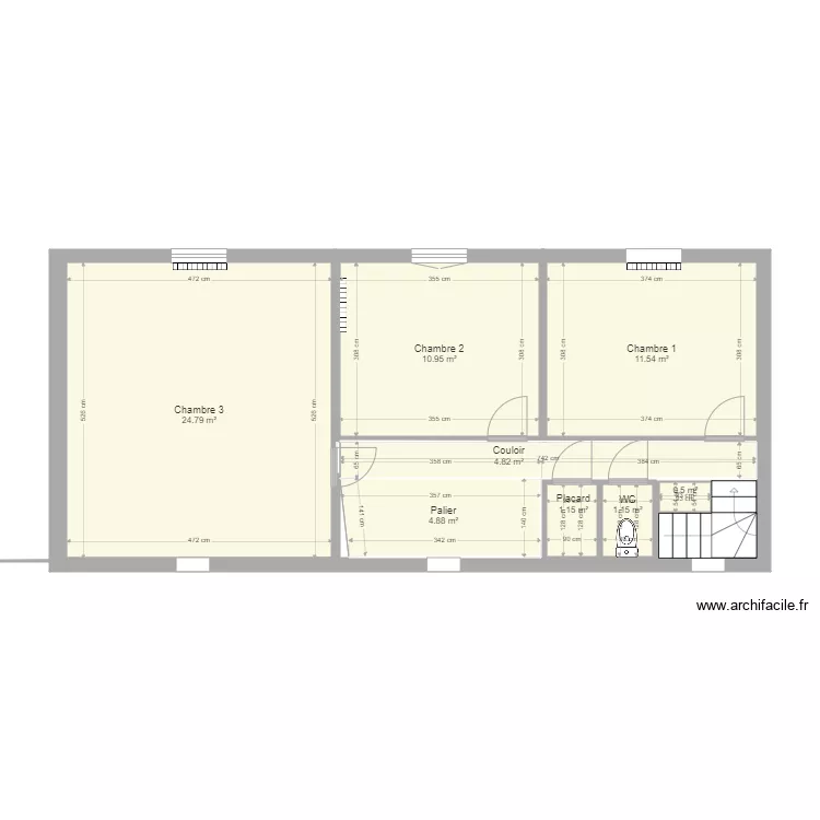 Maison 1er &eacute;tage. Plan de 