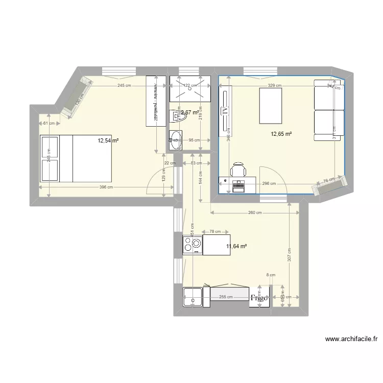 plan patay exact petite modif cuisine. Plan de 