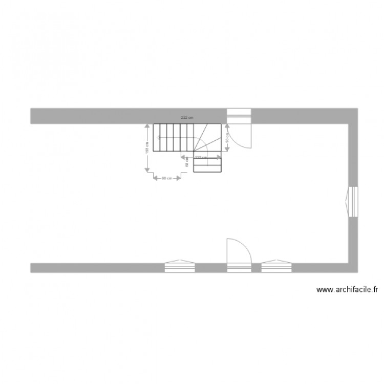 escalier termes a. Plan de 0 pièce et 0 m2