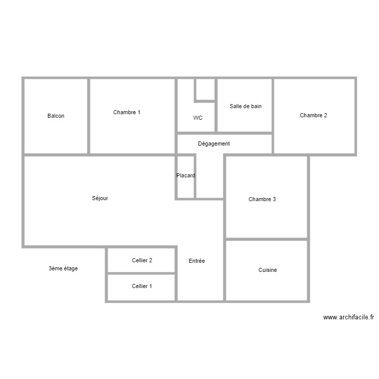 chemin sous roche. Plan de 0 pièce et 0 m2