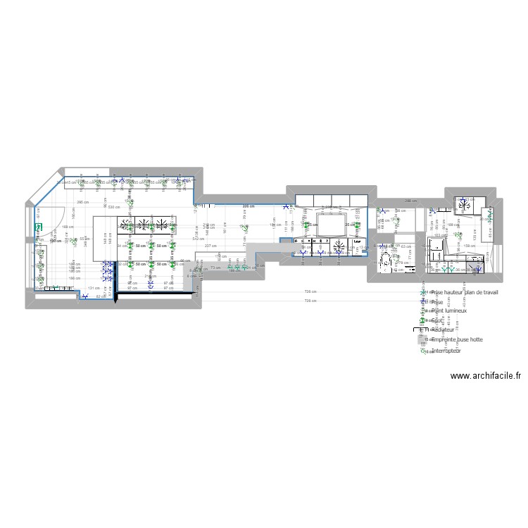 Erroui. Plan de 6 pièces et 40 m2