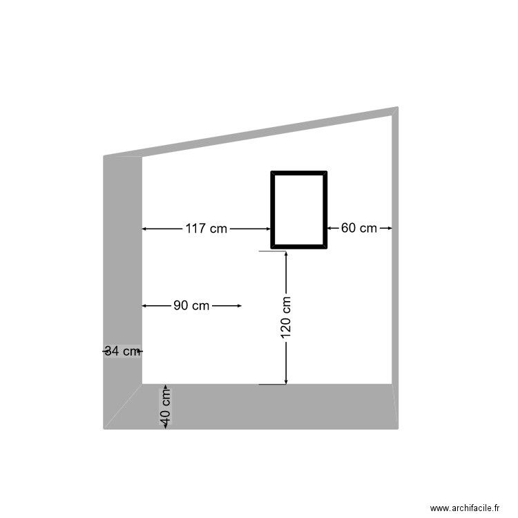 Pignon nord - fenetre 50*70. Plan de 0 pièce et 0 m2
